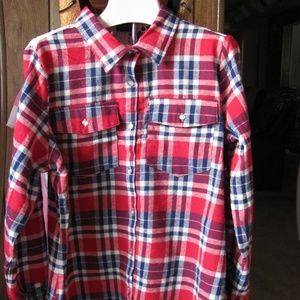 RUE 21  Plus Crochet Flannel Button Down  Brand Ne